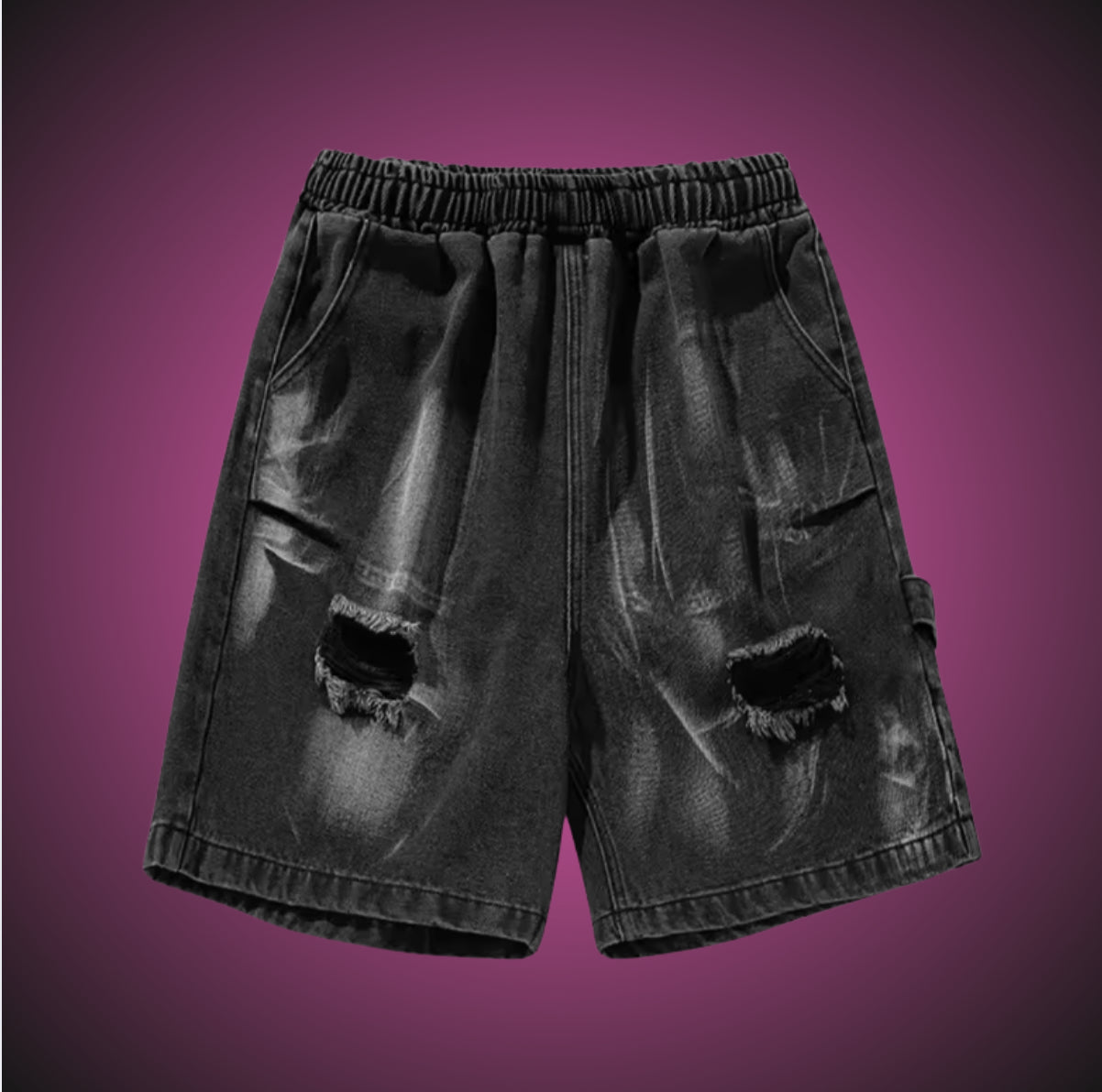 RIPPED OVERSIZED JORTS
