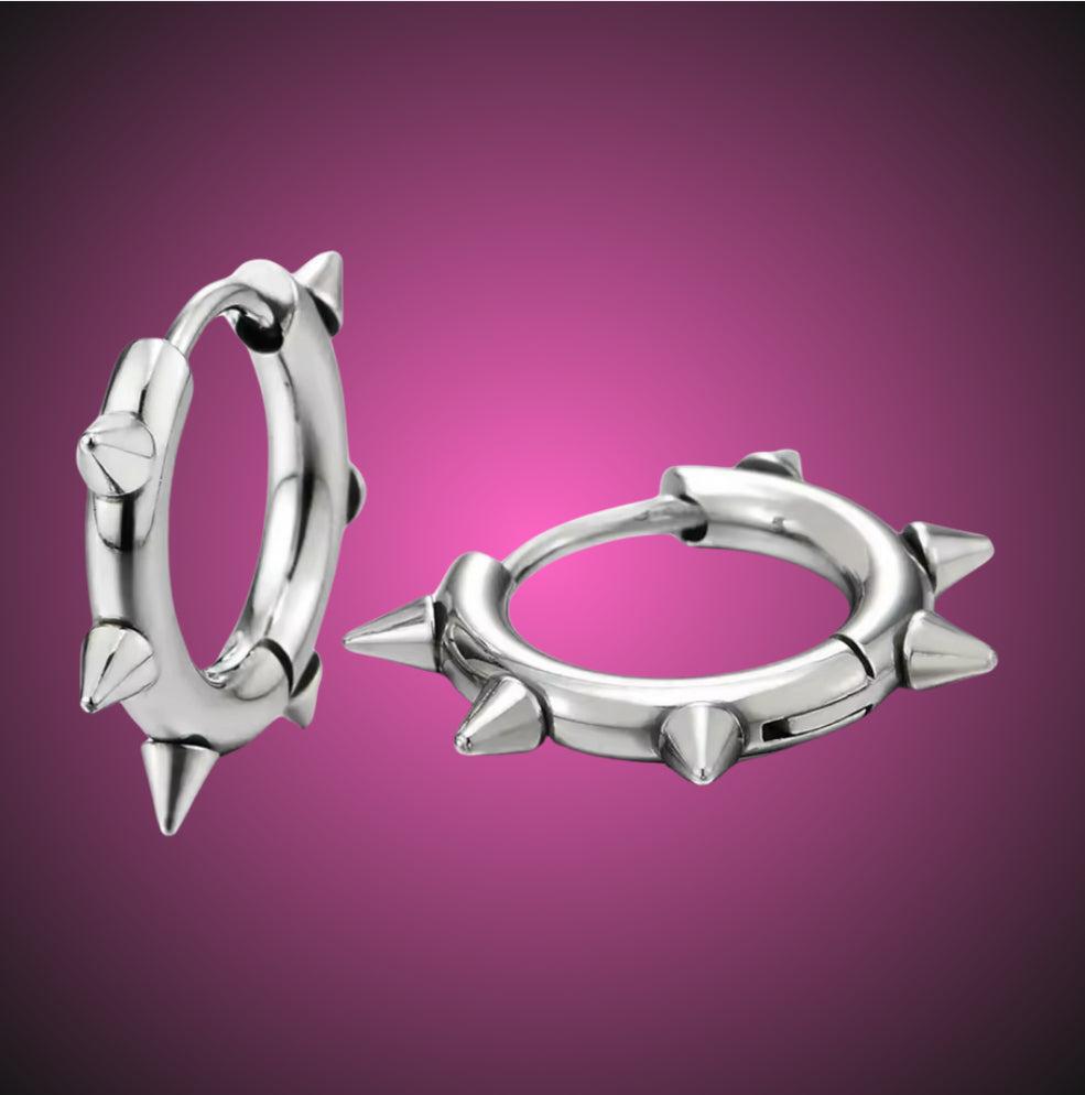 STUDDED HOOPS
