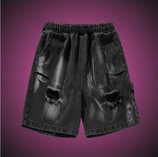 RIPPED OVERSIZED JORTS