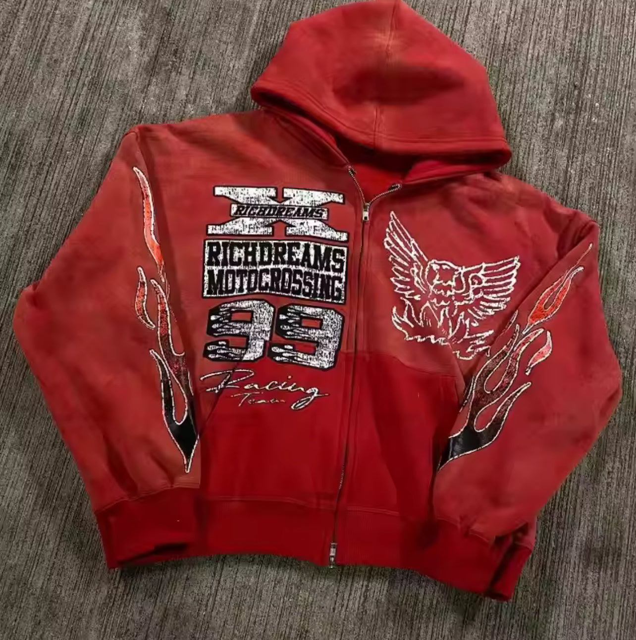 RED RICH DREAMS ZIP UP