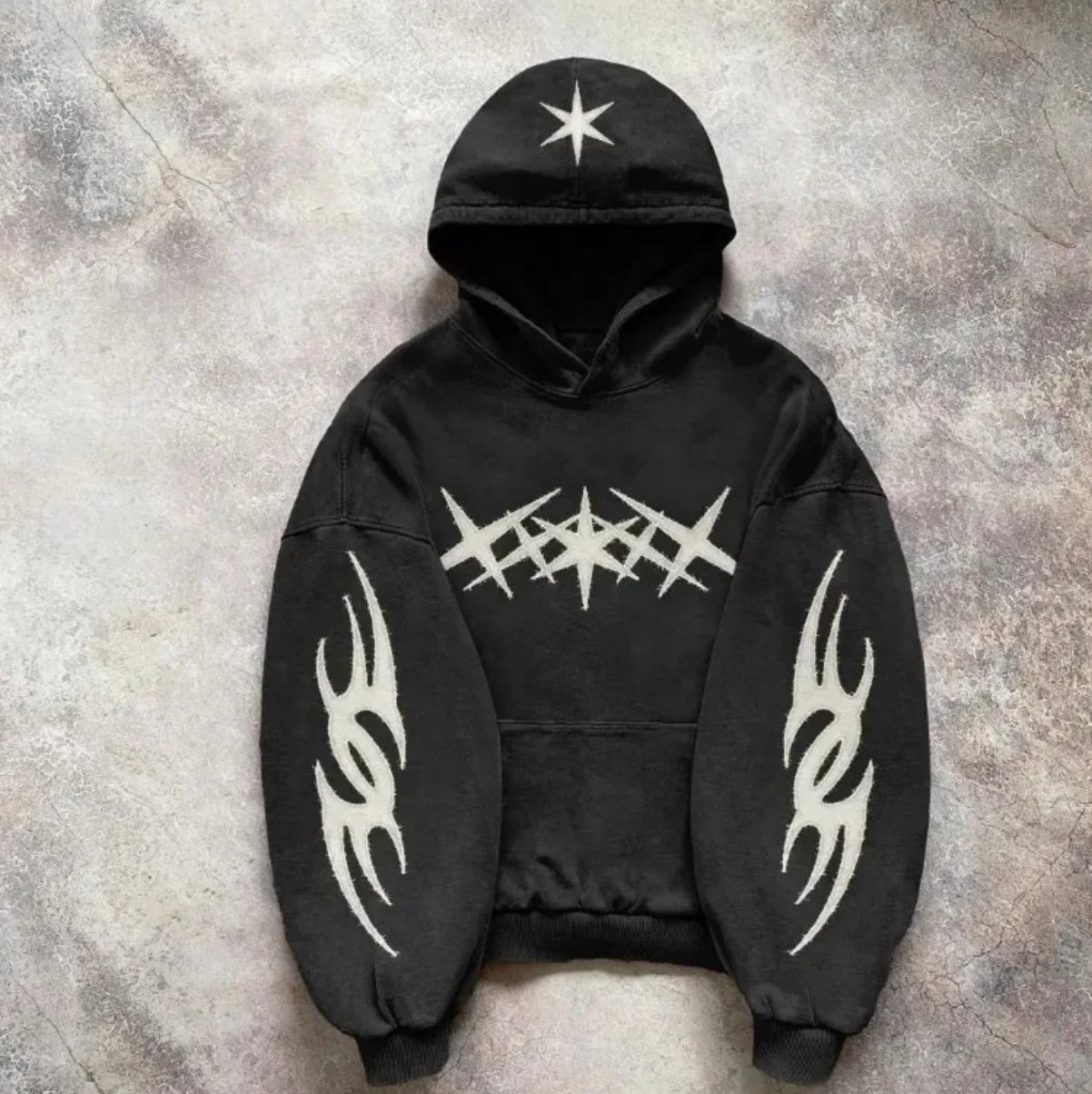 BLACK STARBURST HOODIE