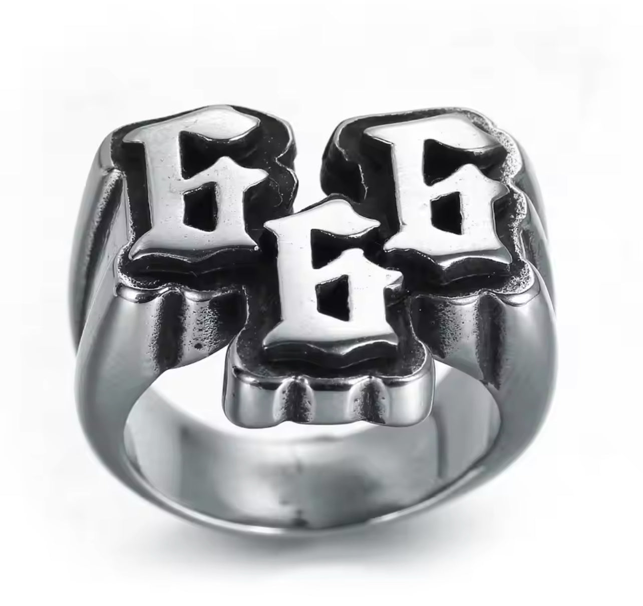 SILVER ‘666’ RING