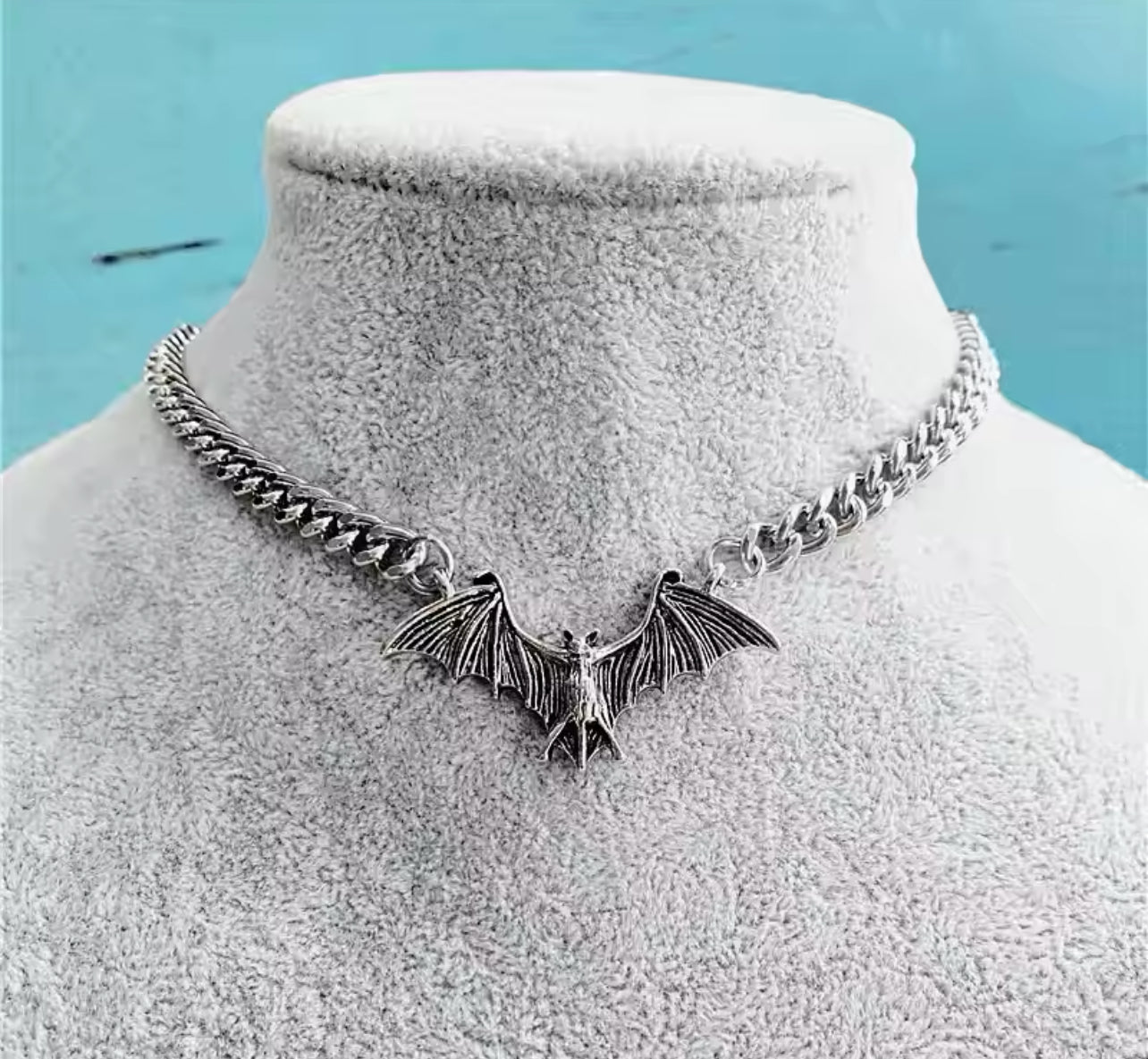 SILVER BAT CHAIN