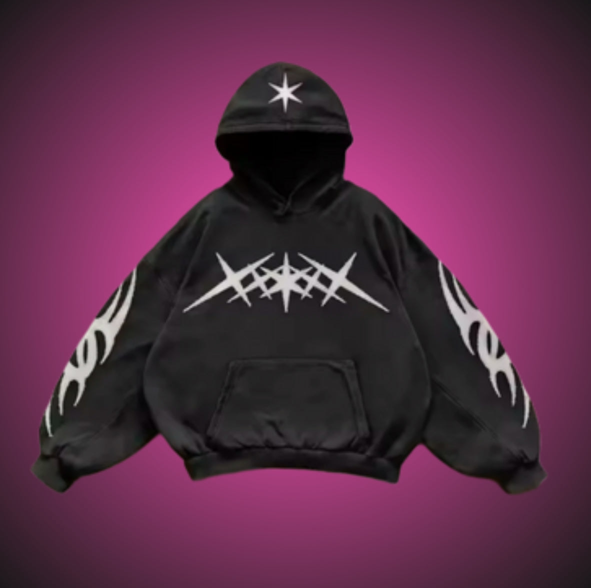 BLACK STARBURST HOODIE