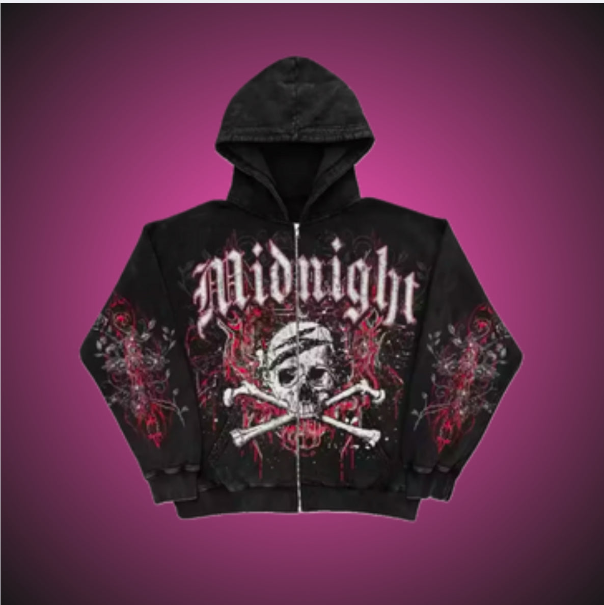 RED MIDNIGHT ZIP UP