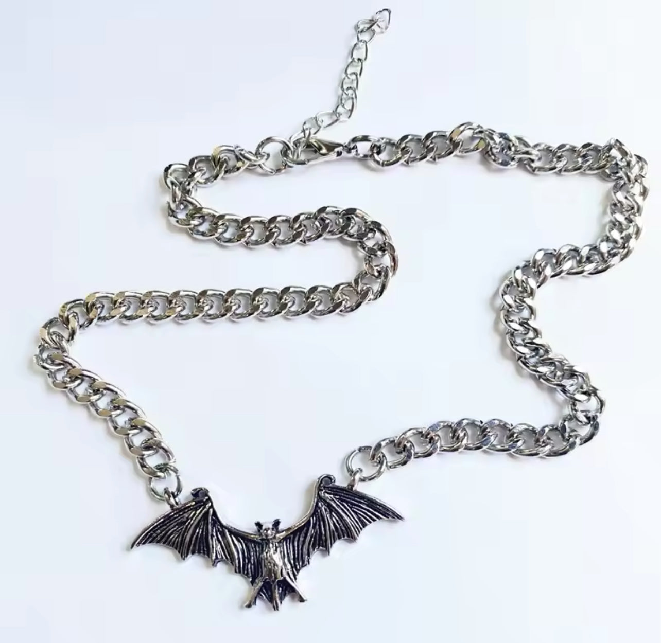 SILVER BAT CHAIN