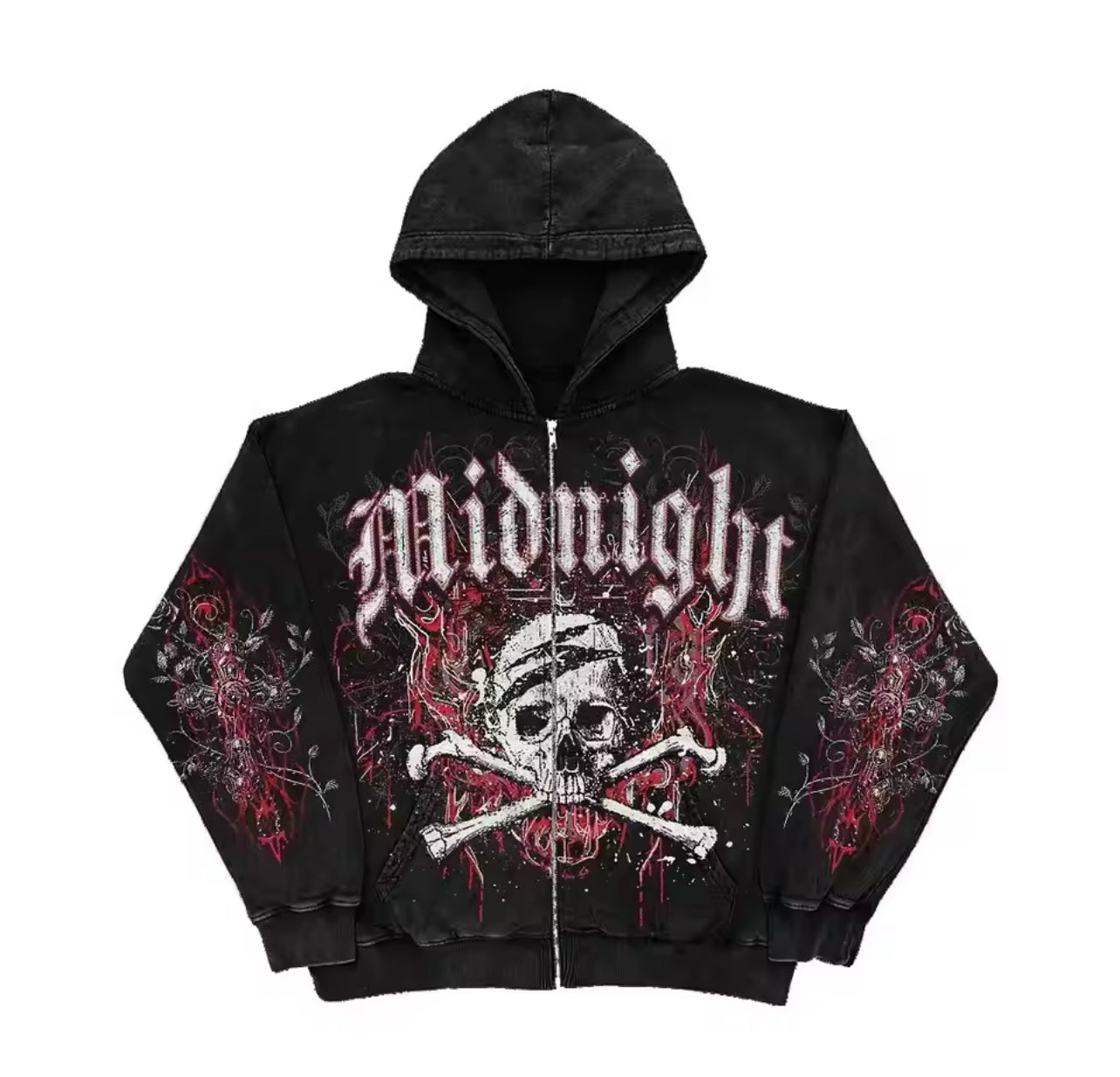 RED MIDNIGHT ZIP UP