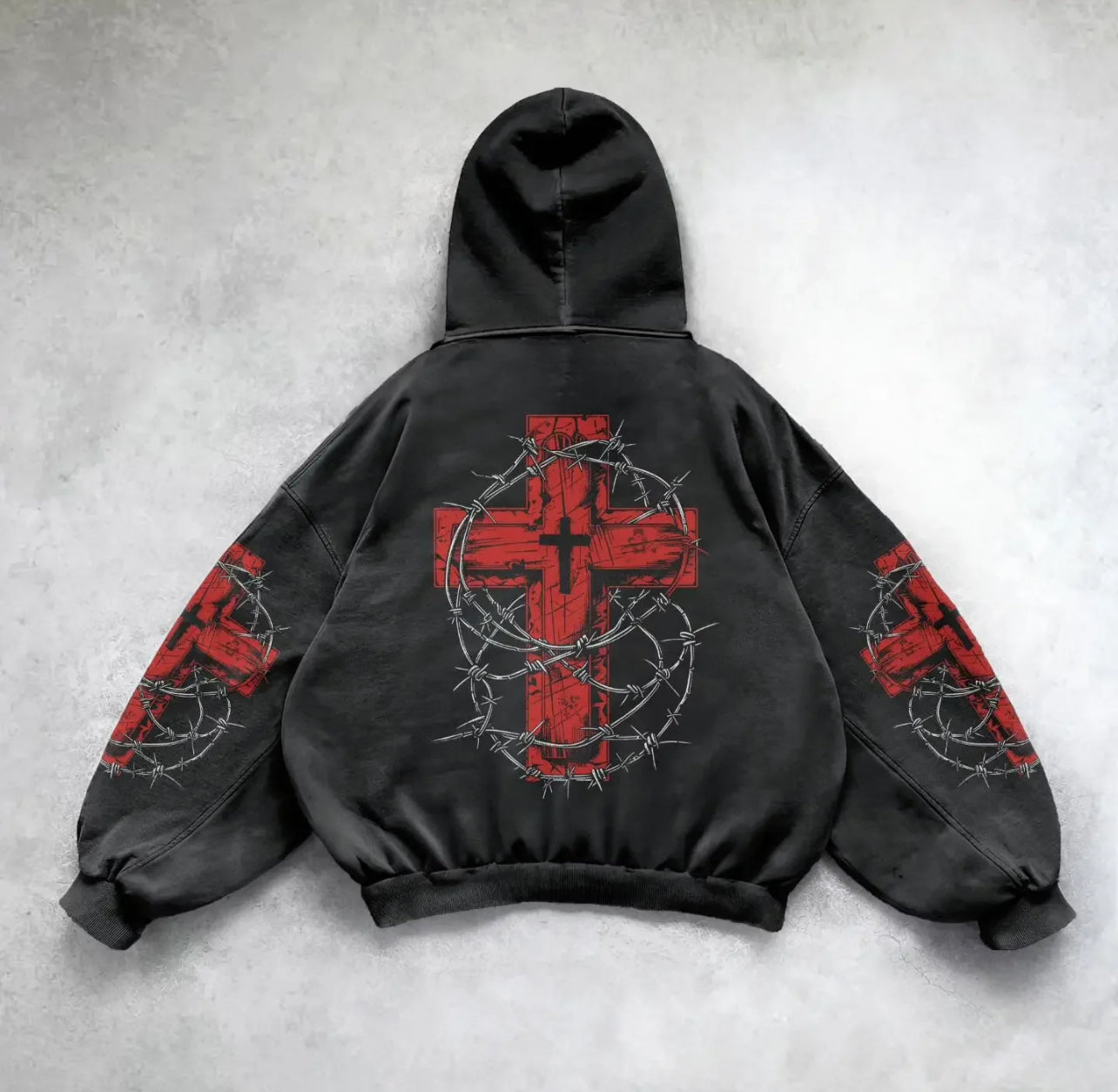 BARBWIRE CROSS HOODIE