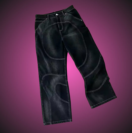 SWIRL DENIM JEANS