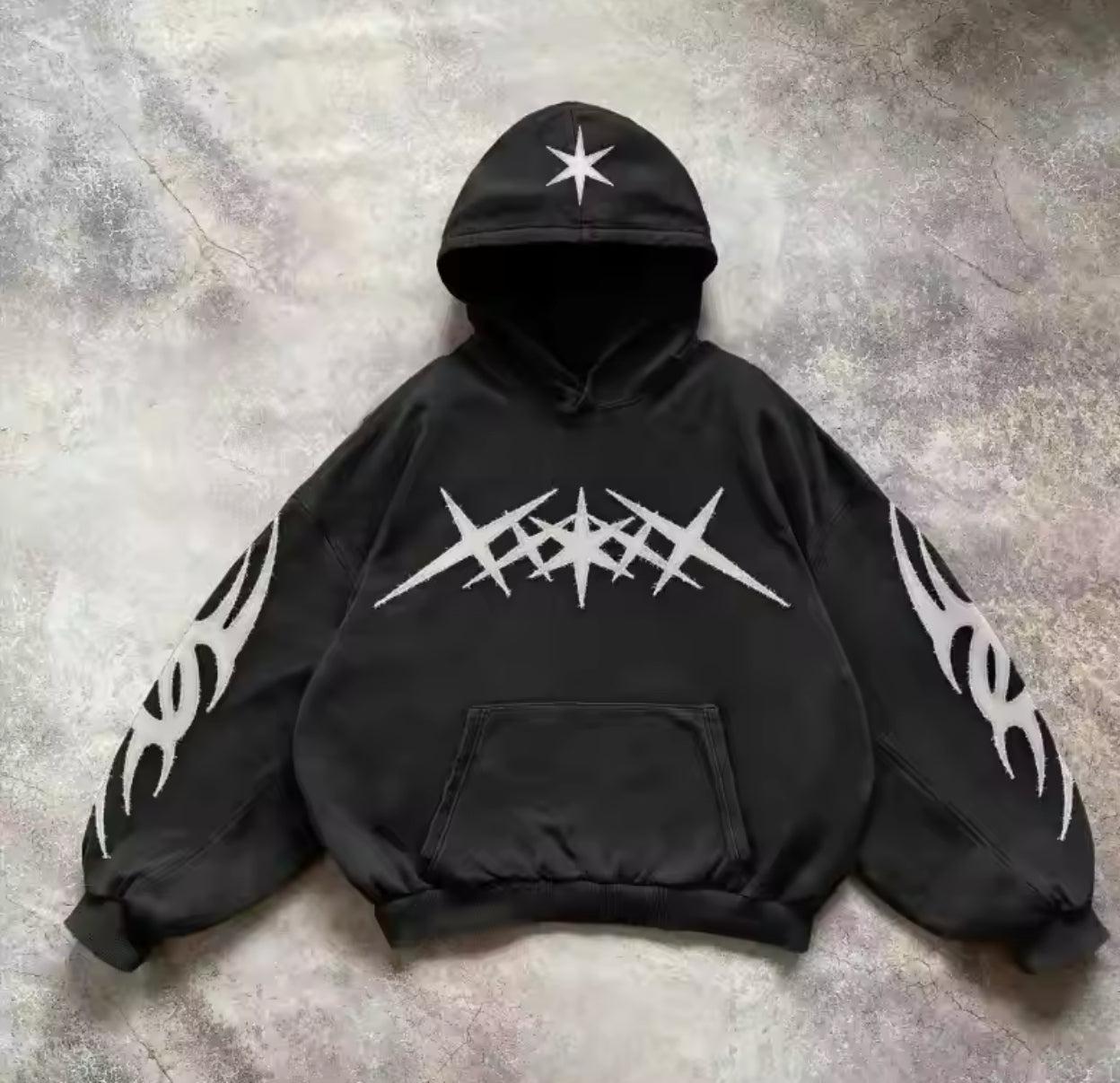 BLACK STARBURST HOODIE