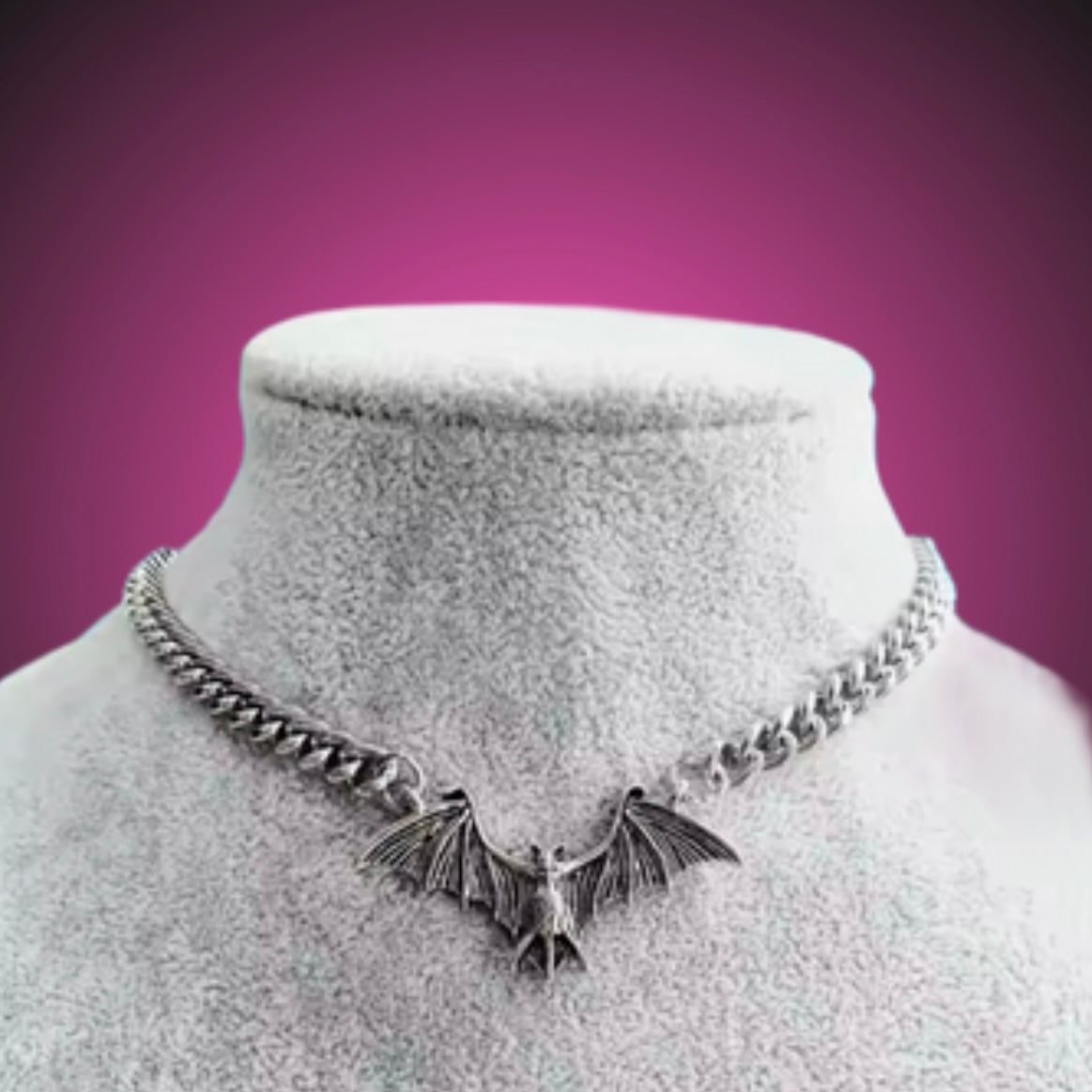 SILVER BAT CHAIN