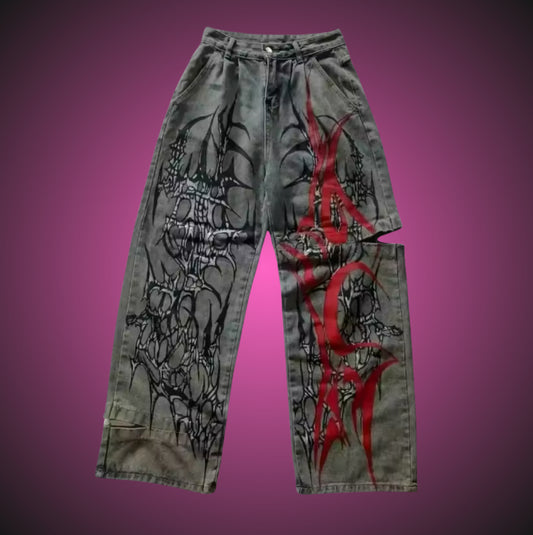 RAGGED RED JEANS