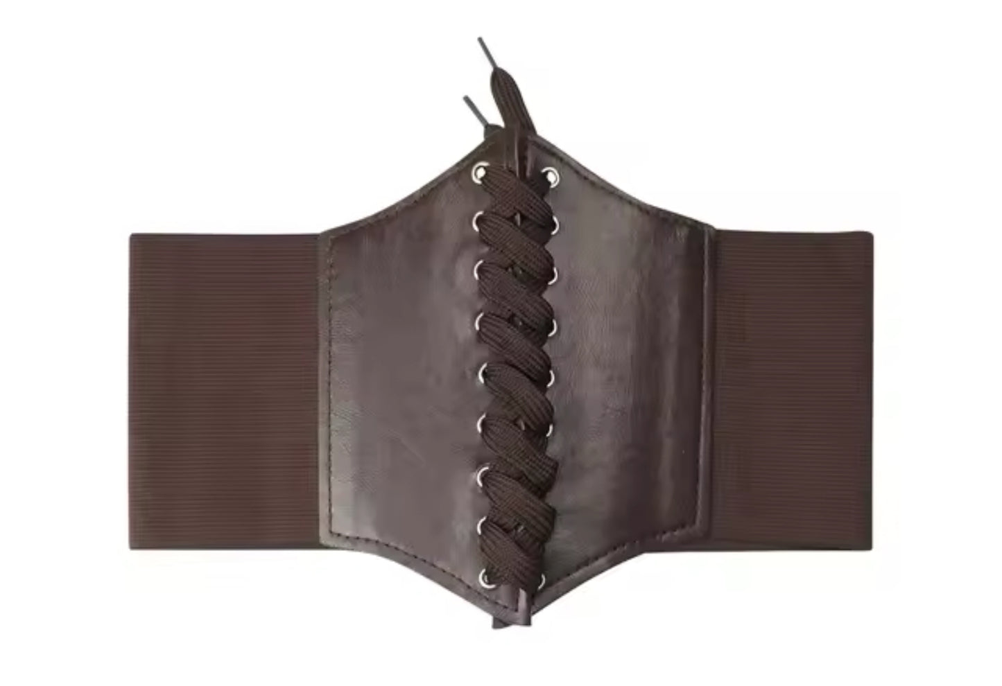 Laced Leather Belt Corset